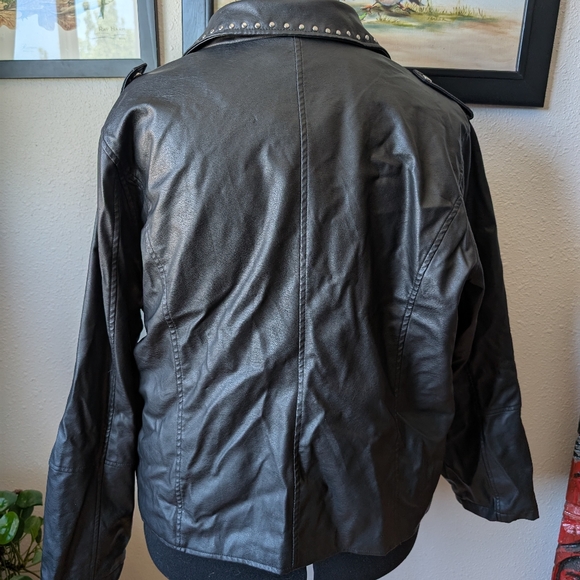 Studded Pleather Jacket - Picture 3 of 4